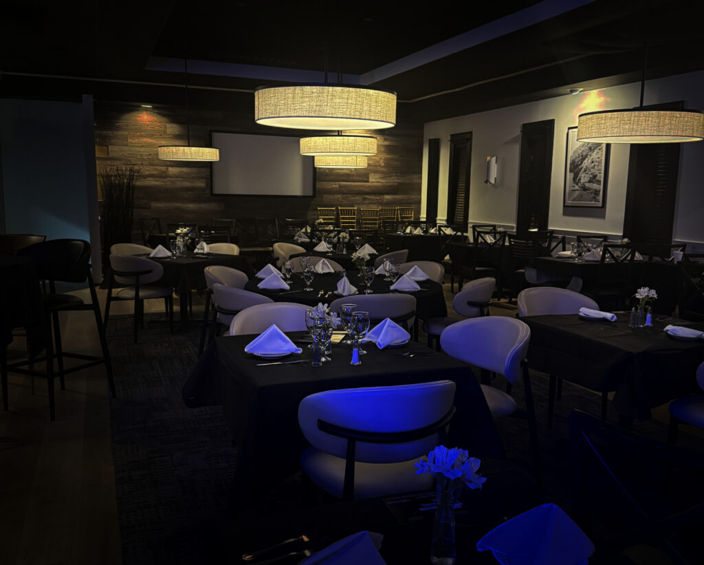 Elegant restaurant interior at Giovanni's Italian Steakhouse featuring the best Italian menu in Greensboro NC