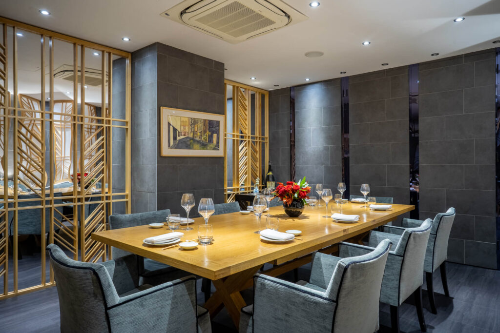 Private dining room at Giovanni's Italian Steakhouse near High Point NC, ideal for birthday parties, corporate events, anniversary dinners, and special celebrations.