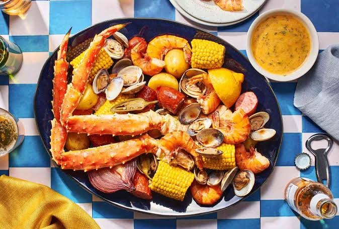 Fresh seafood specialties at Giovanni's Italian Steakhouse near High Point NC featuring shrimp, lobster, corn, and authentic Italian seafood cuisine.