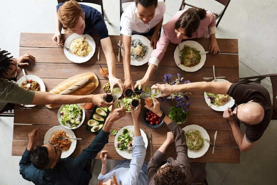 Family and friends enjoying an Italian lunch together at a Greensboro NC restaurant